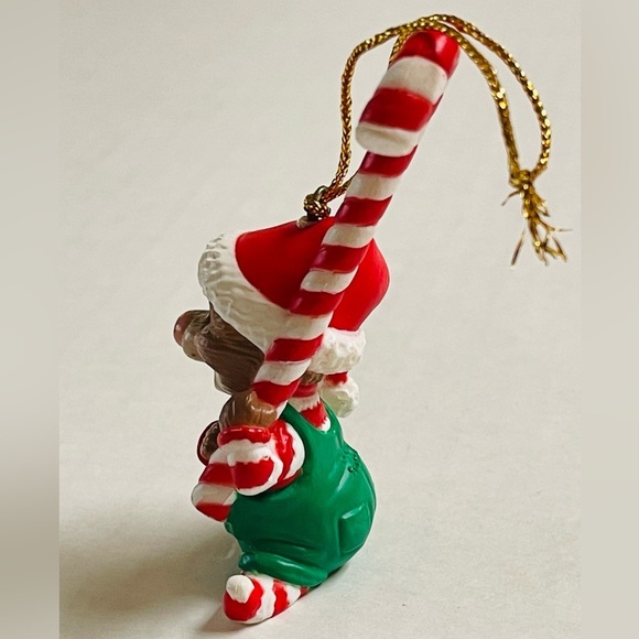 Suzy Spafford Monkey Christmas Ornament Candy Cane Santa Holiday Stocking Stuff - Picture 7 of 8